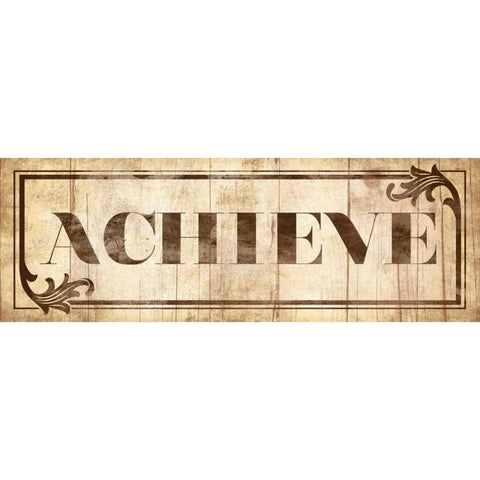 Achieve Black Modern Wood Framed Art Print with Double Matting by Grey, Jace