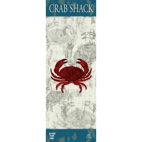 Crab shack Black Modern Wood Framed Art Print with Double Matting by Grey, Jace