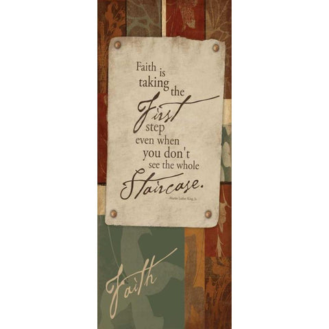 Faith Black Modern Wood Framed Art Print with Double Matting by Grey, Jace