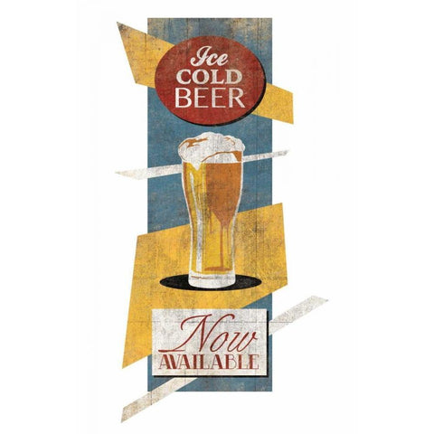 Cold Beer Cut Out White Modern Wood Framed Art Print by Grey, Jace