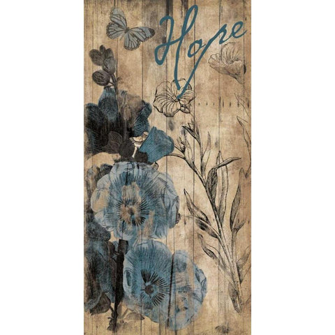 Wood Floral Hope White Modern Wood Framed Art Print by Grey, Jace