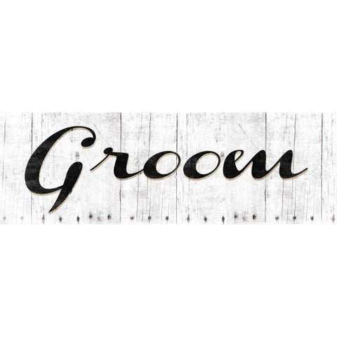 Groom White Modern Wood Framed Art Print by Grey, Jace