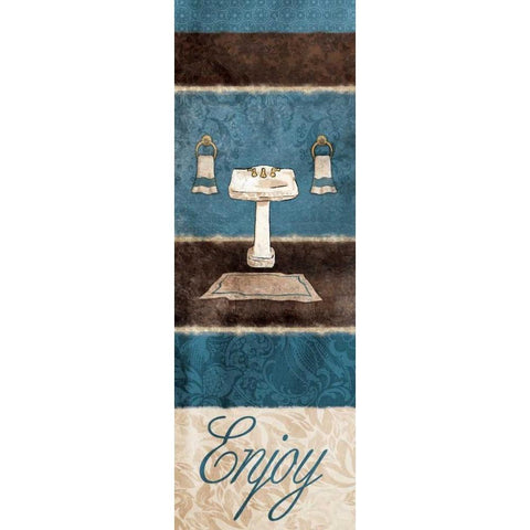 Enjoy Sink 2 White Modern Wood Framed Art Print by Grey, Jace