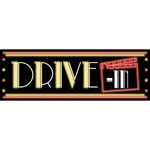 Drive In Black Modern Wood Framed Art Print with Double Matting by Grey, Jace