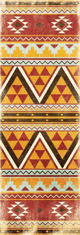 Aztec Pattern White Modern Wood Framed Art Print with Double Matting by Grey, Jace