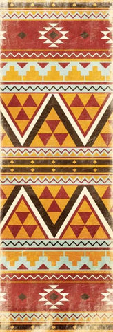 Aztec Pattern Male White Modern Wood Framed Art Print with Double Matting by Grey, Jace