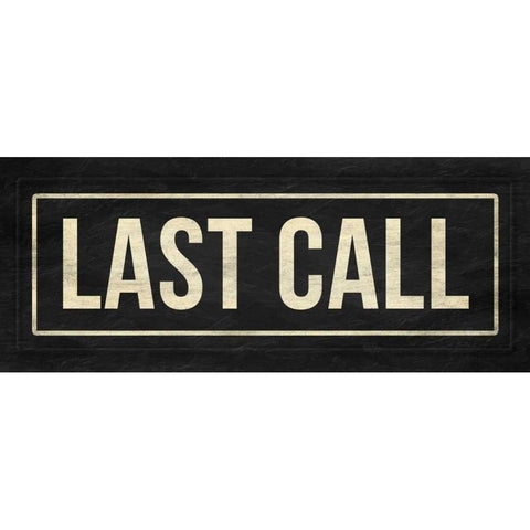 Last call Black Modern Wood Framed Art Print with Double Matting by Grey, Jace