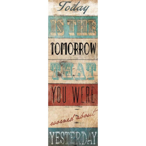 Today Is The Tomorrow Black Modern Wood Framed Art Print with Double Matting by Grey, Jace