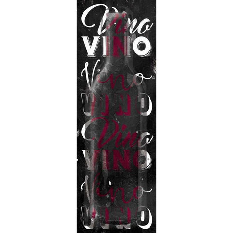 Red Vino Words White Modern Wood Framed Art Print by Grey, Jace