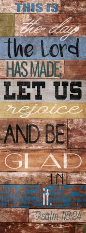 Let Us Rejoice White Modern Wood Framed Art Print with Double Matting by Grey, Jace