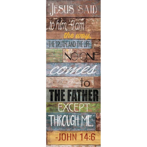Jesus Said Black Modern Wood Framed Art Print with Double Matting by Grey, Jace