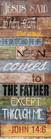 Jesus Said White Modern Wood Framed Art Print with Double Matting by Grey, Jace