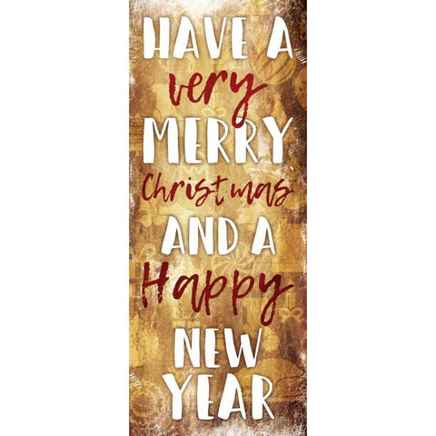 Merry New Black Modern Wood Framed Art Print with Double Matting by Grey, Jace