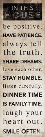 Be Positive Black Ornate Wood Framed Art Print with Double Matting by Grey, Jace