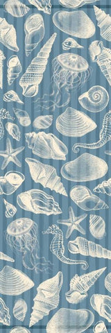 Blue Sea White Modern Wood Framed Art Print with Double Matting by Grey, Jace