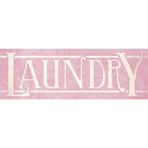 Laundry Title White Modern Wood Framed Art Print by Grey, Jace