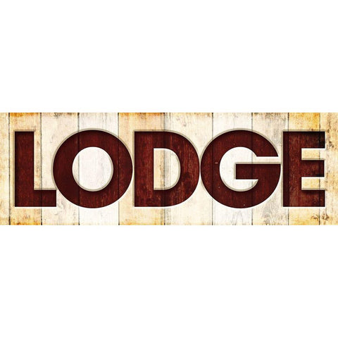 Lodge Wood Black Modern Wood Framed Art Print with Double Matting by Grey, Jace