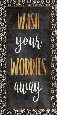 Wash Your Worries Away White Modern Wood Framed Art Print with Double Matting by Grey, Jace