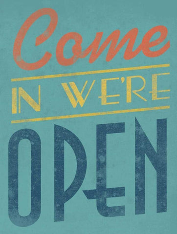 Were Open White Modern Wood Framed Art Print with Double Matting by Grey, Jace