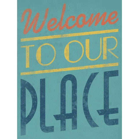 Welcome White Modern Wood Framed Art Print by Grey, Jace