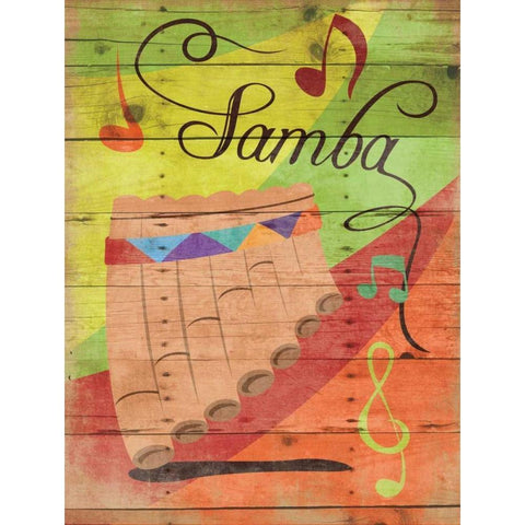 Samba III White Modern Wood Framed Art Print by Grey, Jace