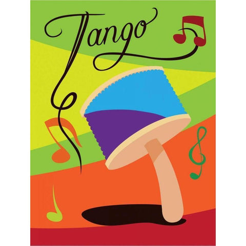 Tango I Gold Ornate Wood Framed Art Print with Double Matting by Grey, Jace