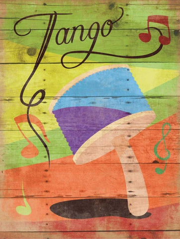 Tango II White Modern Wood Framed Art Print with Double Matting by Grey, Jace