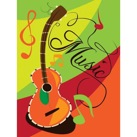 Music I White Modern Wood Framed Art Print by Grey, Jace