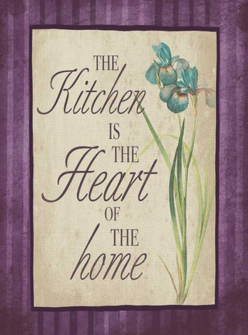 Kitchen Heart of The Home Black Ornate Wood Framed Art Print with Double Matting by Grey, Jace