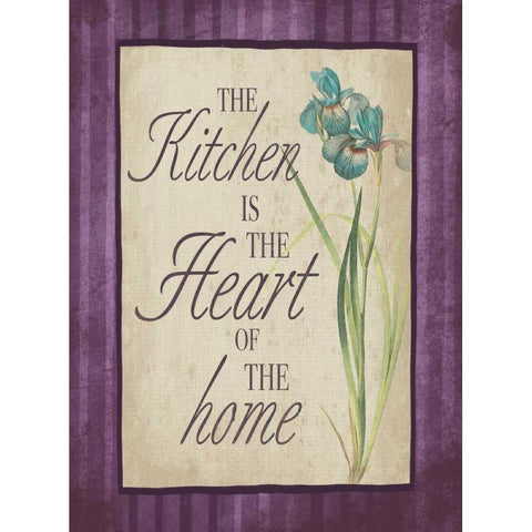 Kitchen Heart of The Home Black Modern Wood Framed Art Print with Double Matting by Grey, Jace