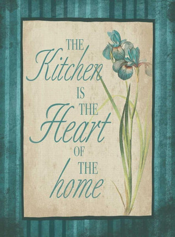 Kitchen Heart Black Ornate Wood Framed Art Print with Double Matting by Grey, Jace