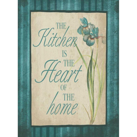 Kitchen Heart Black Modern Wood Framed Art Print with Double Matting by Grey, Jace