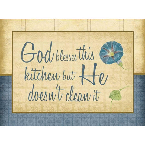 Kitchen gods 2 Gold Ornate Wood Framed Art Print with Double Matting by Grey, Jace