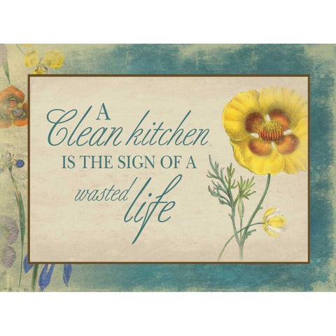 Kitchen Wasted Life 2 Black Modern Wood Framed Art Print with Double Matting by Grey, Jace