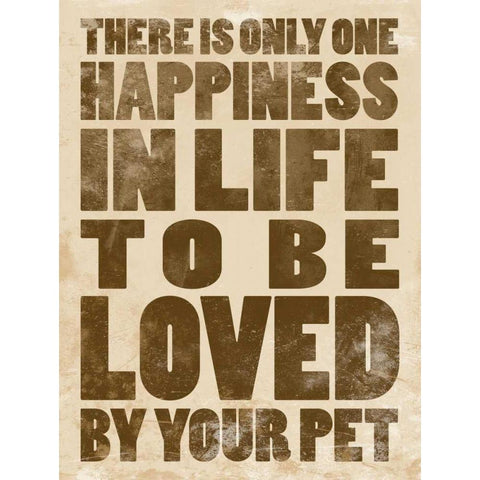 Pet Happiness Black Modern Wood Framed Art Print with Double Matting by Grey, Jace