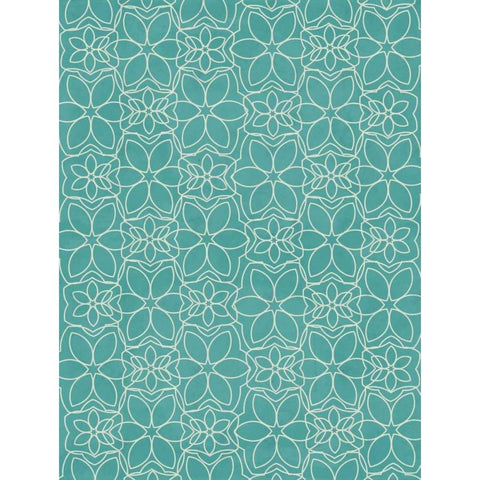 Aqua Pattern White Modern Wood Framed Art Print by Grey, Jace