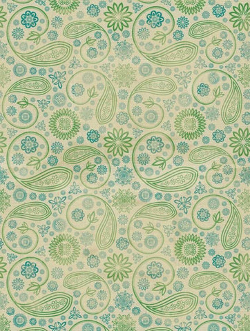 Cool Paisley White Modern Wood Framed Art Print with Double Matting by Grey, Jace