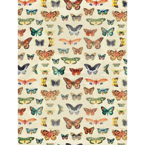 Butterflies Gold Ornate Wood Framed Art Print with Double Matting by Grey, Jace