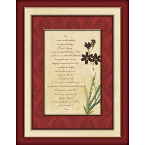 Religious Floral Gold Ornate Wood Framed Art Print with Double Matting by Grey, Jace