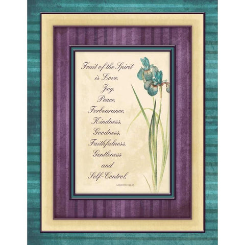 Religious Floral 2 Gold Ornate Wood Framed Art Print with Double Matting by Grey, Jace