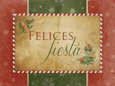 Felices Fiesta Black Ornate Wood Framed Art Print with Double Matting by Grey, Jace