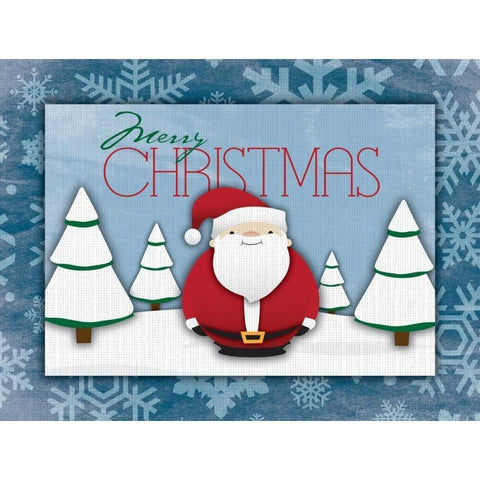 Merry Christmas White Modern Wood Framed Art Print by Grey, Jace