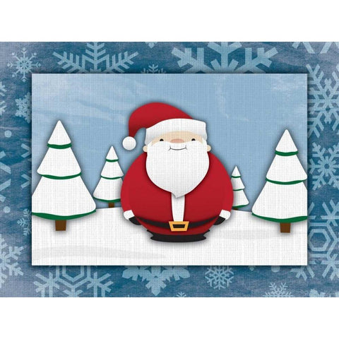 Santa White Modern Wood Framed Art Print by Grey, Jace