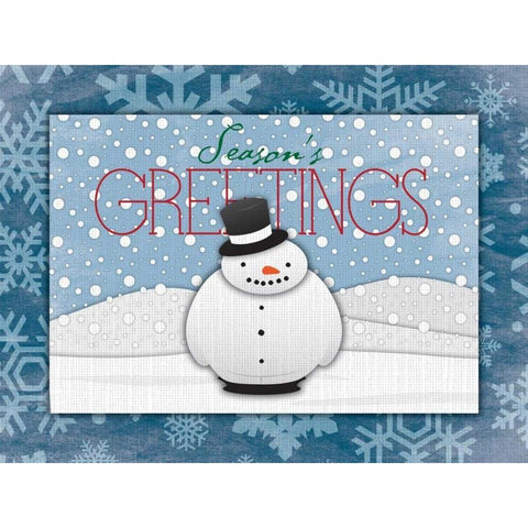 Seasons Greetings Gold Ornate Wood Framed Art Print with Double Matting by Grey, Jace