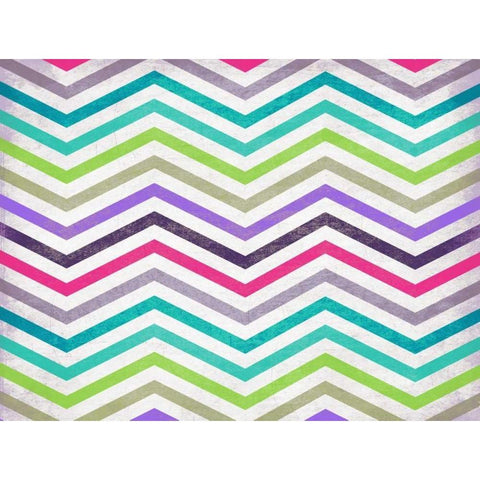 Chevron in Color Black Modern Wood Framed Art Print with Double Matting by Grey, Jace