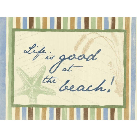 Beach A Gold Ornate Wood Framed Art Print with Double Matting by Grey, Jace