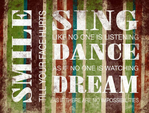 Smile Inspirational White Modern Wood Framed Art Print with Double Matting by Grey, Jace
