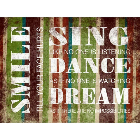 Smile Inspirational White Modern Wood Framed Art Print by Grey, Jace