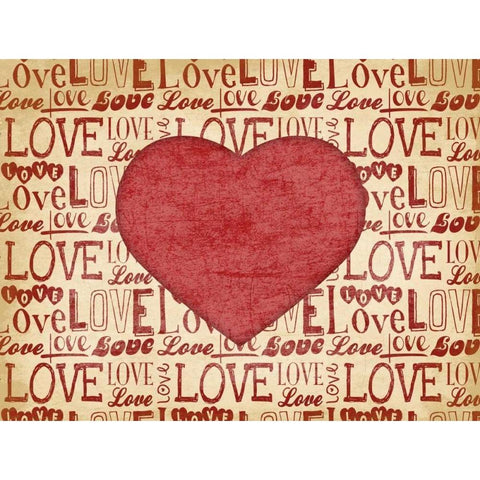 Love White Modern Wood Framed Art Print by Grey, Jace