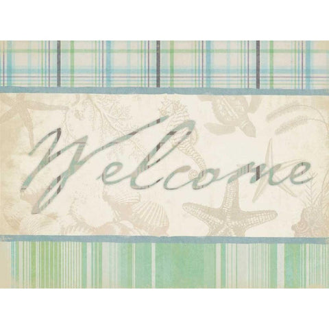 Welcome Black Modern Wood Framed Art Print by Grey, Jace
